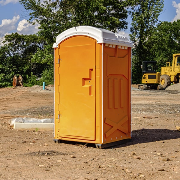 can i customize the exterior of the porta potties with my event logo or branding in Mayflower